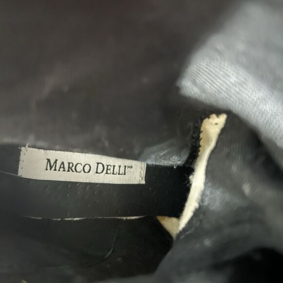 Marco Delli Tall Boots Women's Size 7 Black Leather Cowboy EUC - Picture 5 of 10